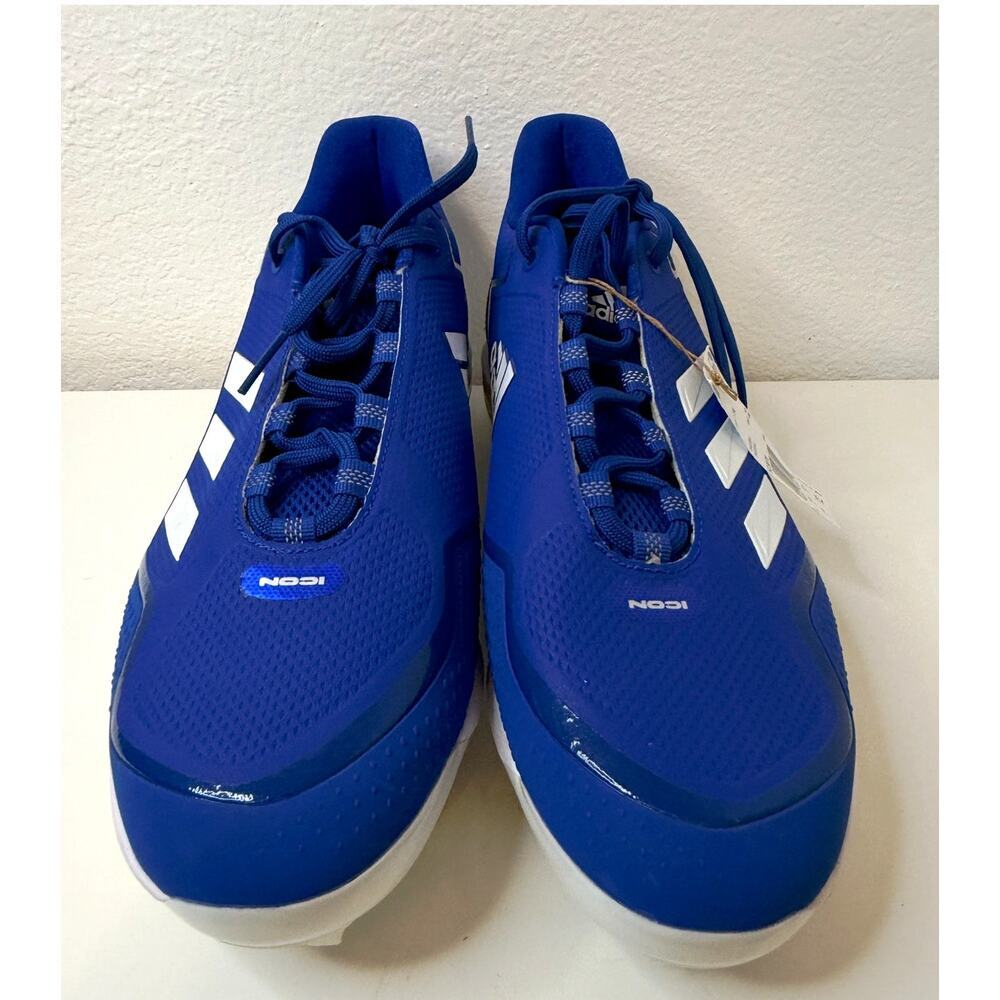 Adidas Icon 7 Baseball Cleats Mens 15 Blue White TPU‎ Sportcore NWT